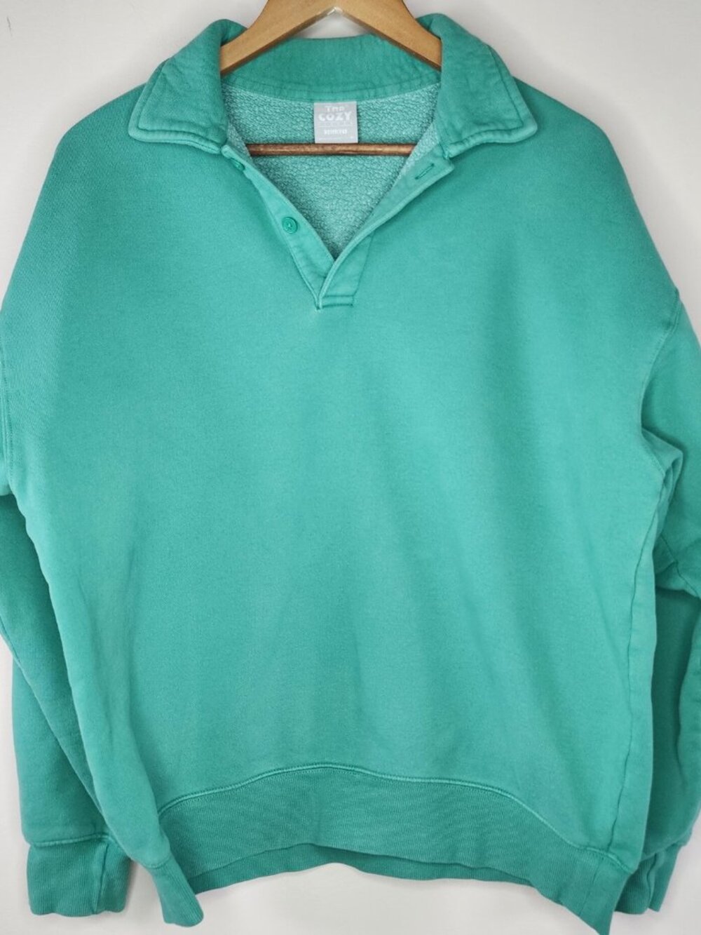 Tna Cozy Fleece Boyfriend Polo Sweatshirt
